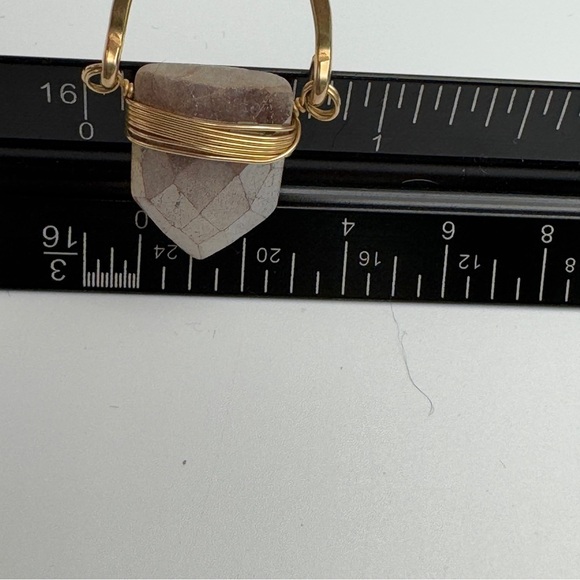 Bygone “Gemma Collection” Jasper Agate Earrings Gold Filled Sterling - Picture 4 of 7